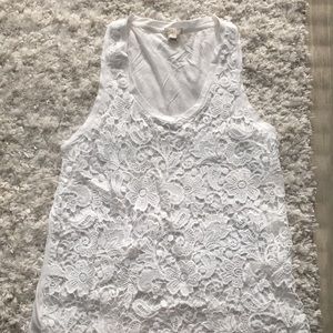 White Lace Top from J Crew
